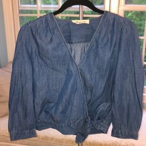 Madewell crop jean top